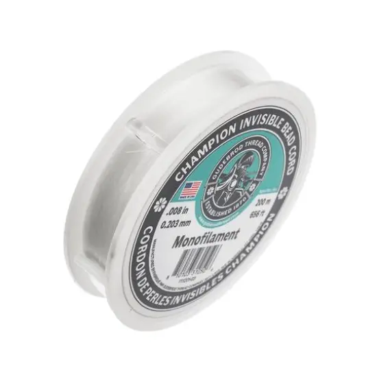 Gudebrod 0.008" x 656ft. Monofilament Champion Invisible Bead Cord {3}