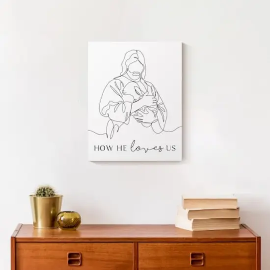 How He Loves Us 1 11" x 14" Canvas Wall Art {5}