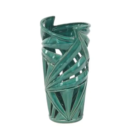 CosmoLiving by Cosmopolitan Green Ceramic Vase {3}