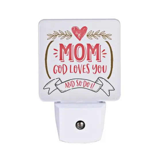 Let Your Light Shine Mom God Loves You Night Light {1}