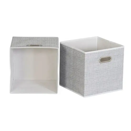 6 Pack Household Essentials 11" Fabric Storage Bins White Mix {5}