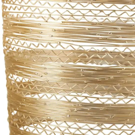 Gold Metal Open Frame Wire Storage Basket Set {4}