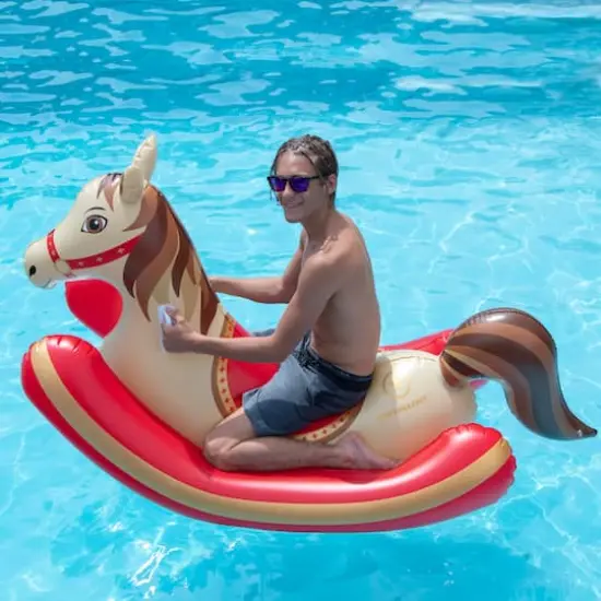 Swimline 81" Hobby Horse Rocker Inflatable Ride-On Pool Float {5}