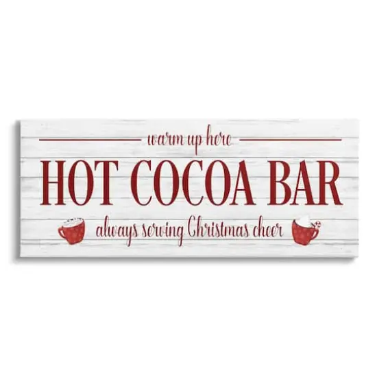 Stupell Industries Hot Cocoa Bar Winter Beverage Canvas Wall Art {1}