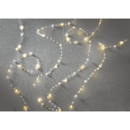 40ct. Warm White Pearl LED String Lights by Ashland&reg; {3}