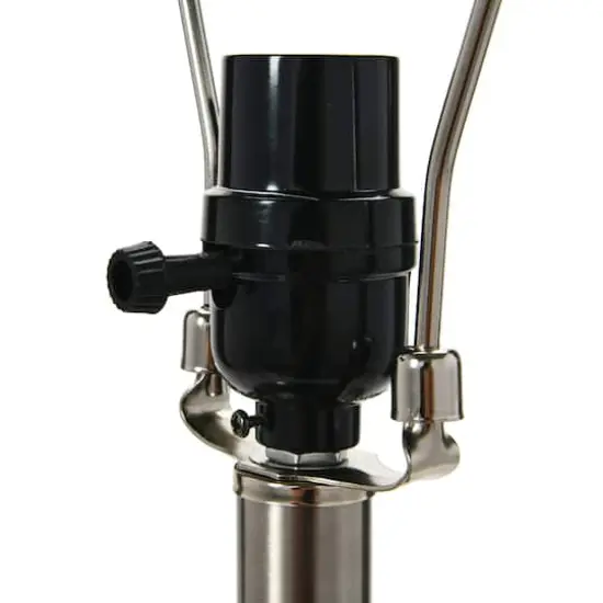 Hello Honey&reg; 28" Silver Metallic Stoneware Table Lamp {6}