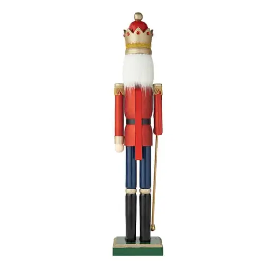 Glitzhome&reg; 54" Wooden Christmas Glitter King Nutcracker {8}