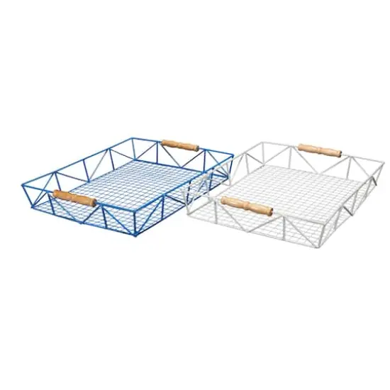 2.5" Blue Wire Tray with Carrying Handles {5}