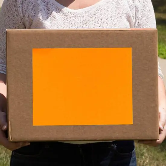 JAM Paper Shipping Labels, 8.5" x 11" Neon Orange {7}