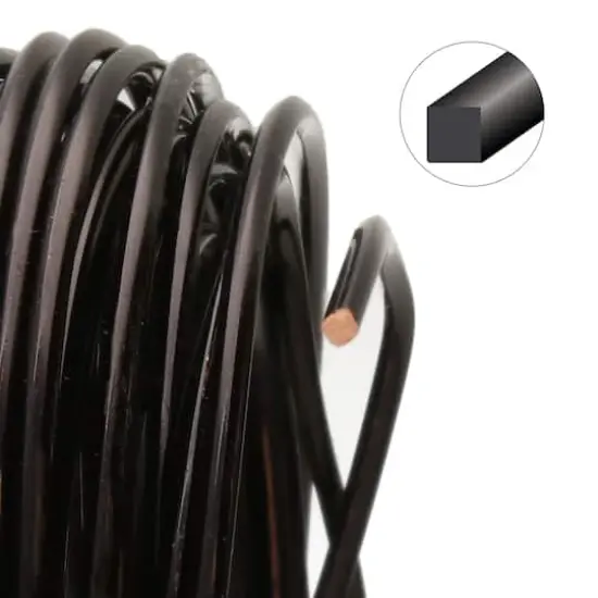 The Beadsmith&reg; Wire Elements&trade; 21 Gauge Tarnish Resistant Square Soft Temper Wire, 7yd. Black {5}
