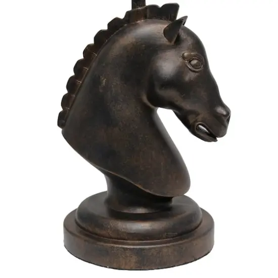 Simple Designs Chess Horse Table Lamp Dark Bronze {8}