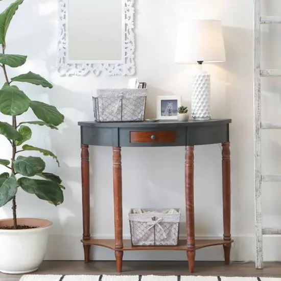 DII&reg; Medium Rustic Bronze Chicken Wire Baskets with Stone Gingham Liners, 2ct. {5}