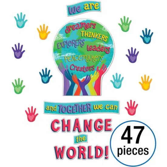 Carson Dellosa Education&trade; One World Together We Can Change the World Bulletin Board Set {4}