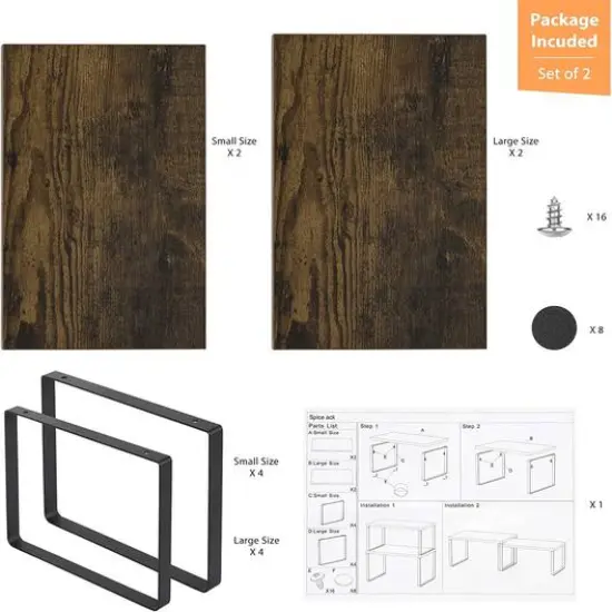 NEX&trade; 12" Rustic Brown & Black 3-Tier Kitchen Cabinet Organizer Sets, 2ct. {4}