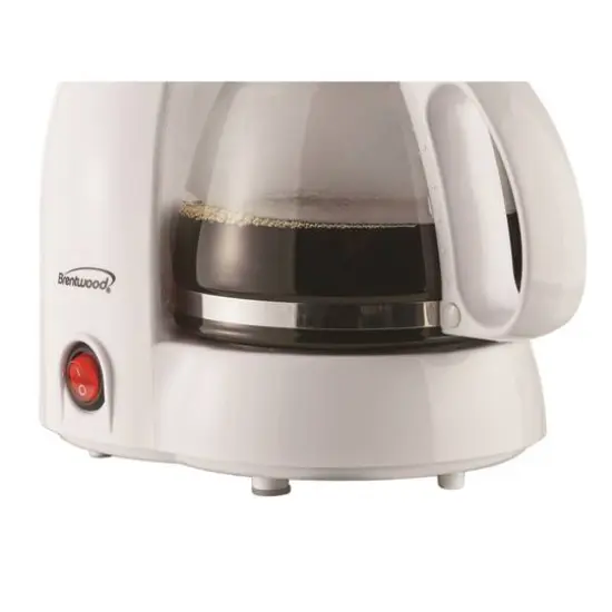 Brentwood 4-Cup White Coffee Maker {6}