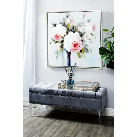 25'' Silver Metal Glam Tray {8}