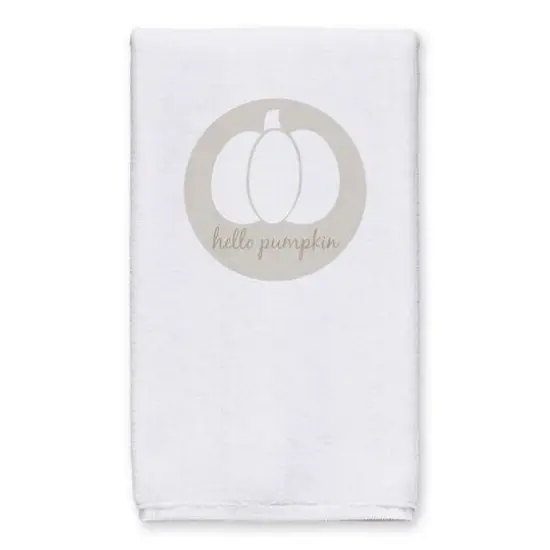 Hello Pumpkin Brown Tea Towel Set {3}