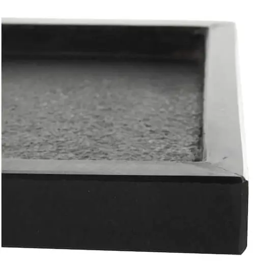 Black Marble Minimalistic Textured Square Trays, 2ct. {5}