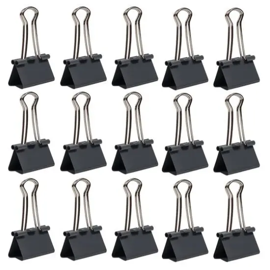 JAM Paper 1.25" Binder Clips, 15ct. Gray {7}