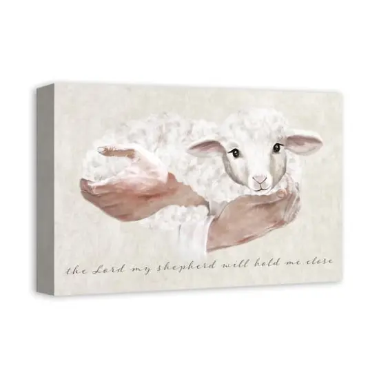 The Lord my Shepherd will Hold me Close Canvas Wall Art {3}