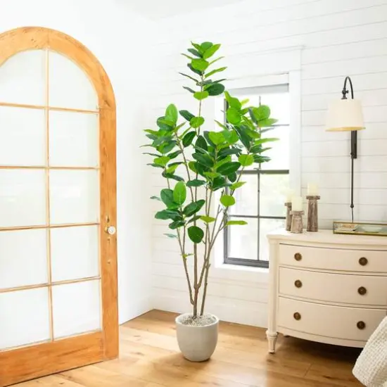 7ft. Artificial Minimalist Audrey Ficus Tree {10}