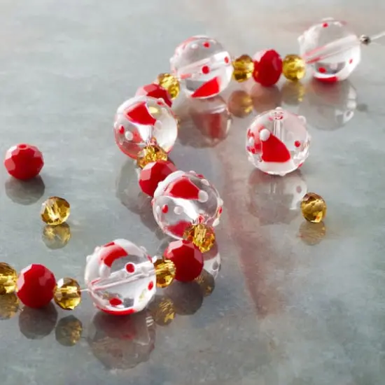 Santa Lampwork Glass Coin Bead Mix by Bead Landing&trade; {3}
