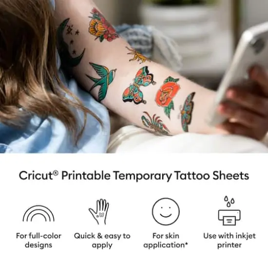 Cricut&reg; 8.5" x 11"Transparent Printable Temporary Tattoo Sheets, 3ct. {3}