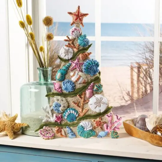 Bucilla&reg; Coastal Christmas Felt Wall Hanging Applique Kit {4}