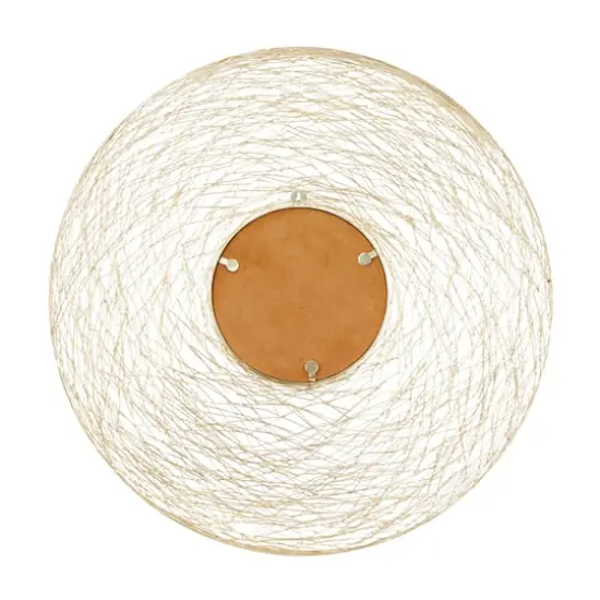 CosmoLiving by Cosmopolitan Gold Iron Contemporary Wall Mirror, 36" x 36" x 5" {5}