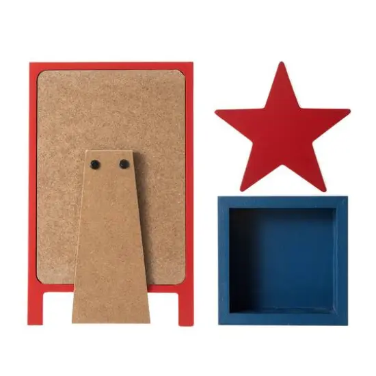 Glitzhome&reg; Patriotic Americana Tabletop Sign Set {8}