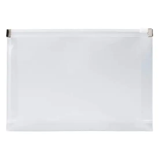JAM Paper 5.25" x 8" Clear Plastic Zip Closure Envelopes, 12ct. {1}