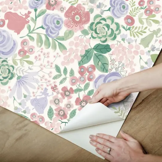 RoomMates Disney® Princess Watercolor Floral Peel & Stick Wallpaper Purple {6}