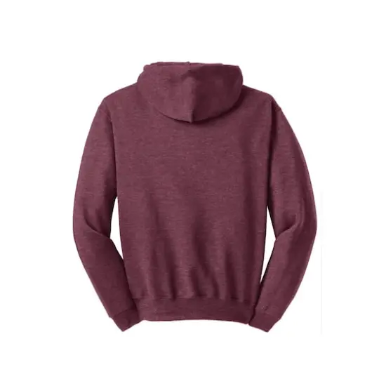 JERZEES&reg; NuBlend Pullover Hooded Heathered Sweatshirt Vintage Heather Maroon {5}