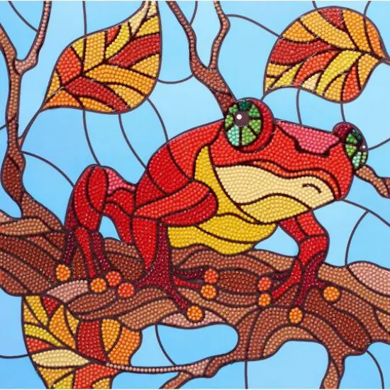 Diamond Art&reg; Stain Glass Frog Intermediate Kit {1}