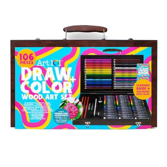 Art 101 Draw & Color Wood Art Set {1}
