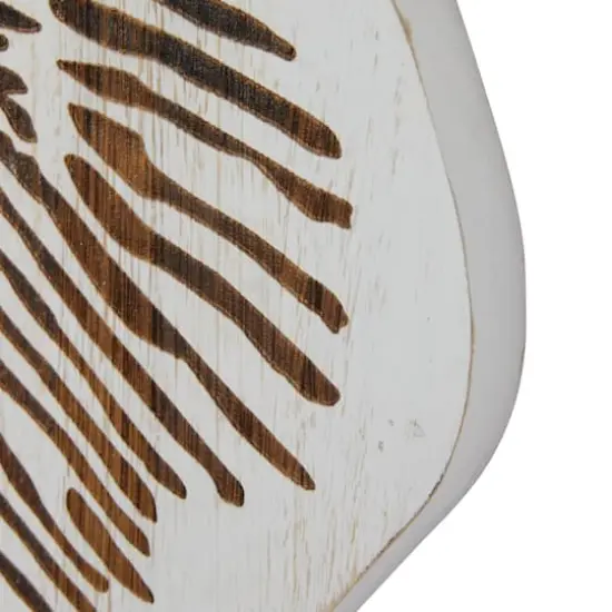 Set of 3 White Wood Coastal Fish Wall Decor, 22", 26", 30" {5}