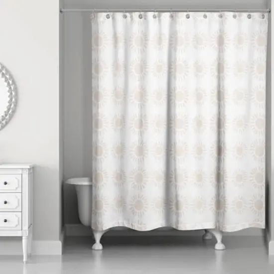 Dot Burst 71" x 74" Shower Curtain {1}