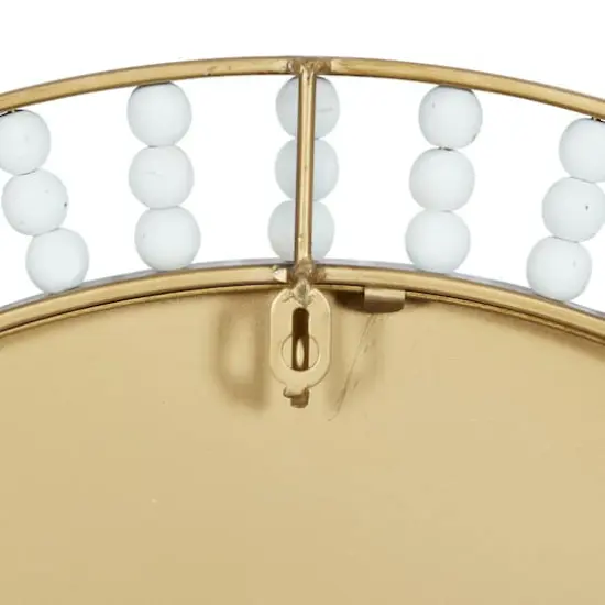 White Metal Contemporary Wall Clock, 24" x 24" x 2" {6}