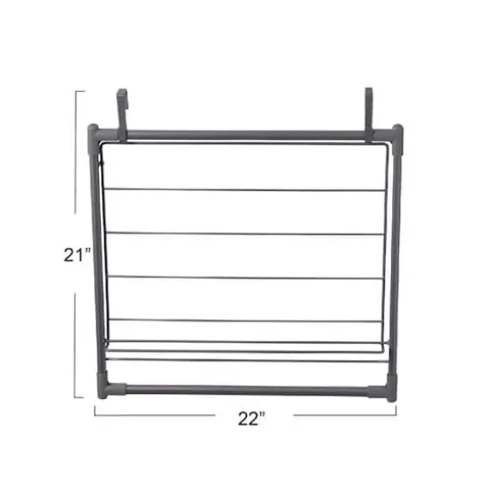 Household Essentials Metal Expandable Over the Door Drying Rack {4}