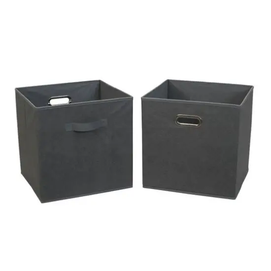 2 Pack Household Essentials 13" Fabric Storage Bins Cobblestone {6}