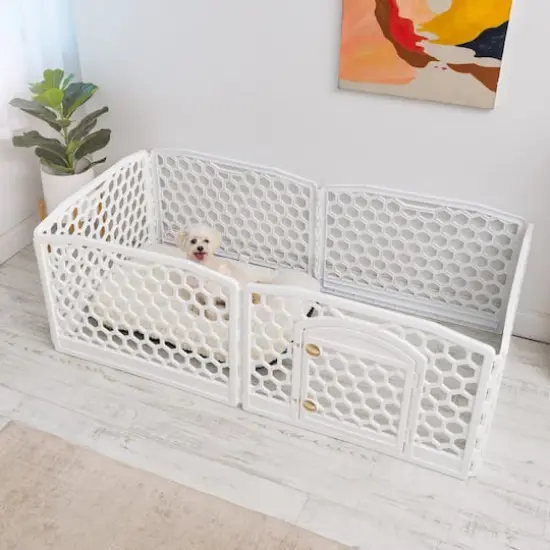 Iris® 6-White Panel Pet Playpen {4}
