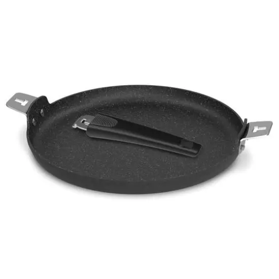 THE ROCK by Starfrit 12.5" Pizza Pan & Flat Griddle With T-Lock Detachable Handle {5}