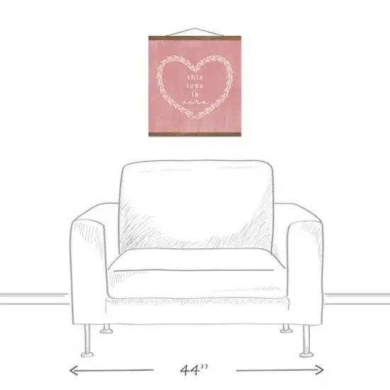 This Love is Ours Teak Hanging Canvas {4}