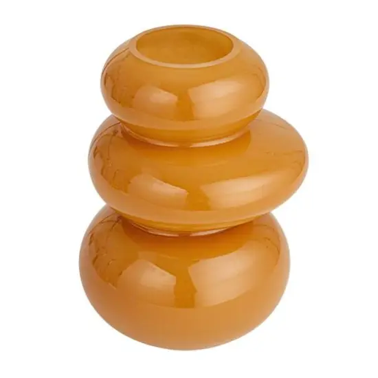 Hello Honey® 7.5" Caramel Brown Natural Elegance Glass Vase {1}