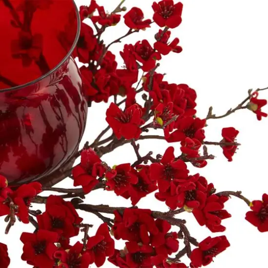 6.5" Plum Blossom Candelabrum Floral Arrangement {5}