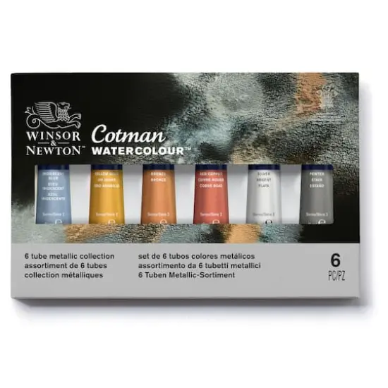 Winsor & Newton&trade; Cotman Watercolour&trade; Metallic Set {7}