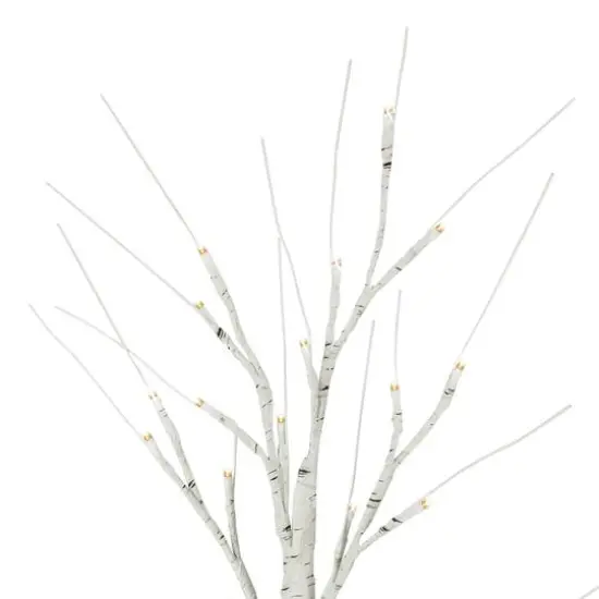 24" LED White Birch Twig Tree Decoration {6}