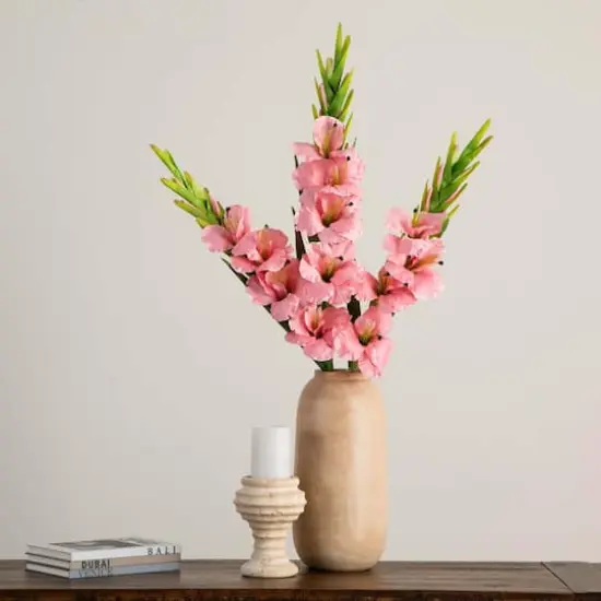 45" Pink Gladiolus Flower Stems, 3ct. {3}