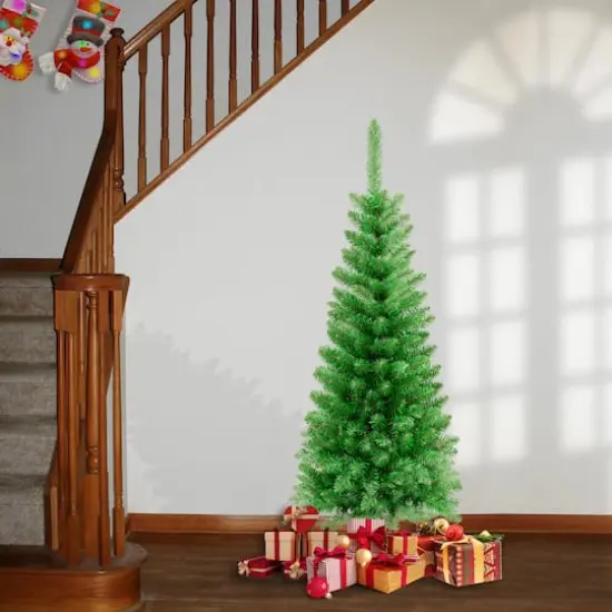 4.5 ft. Unlit Rowan Pencil Slim Artificial Christmas Tree {3}