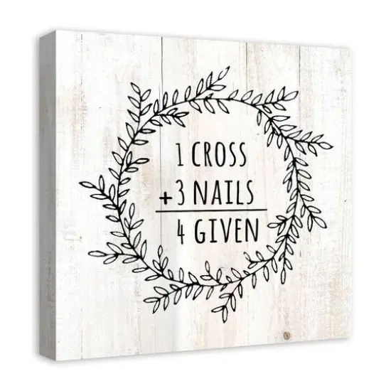 Easter Math Wreath Canvas Wall Art {3}